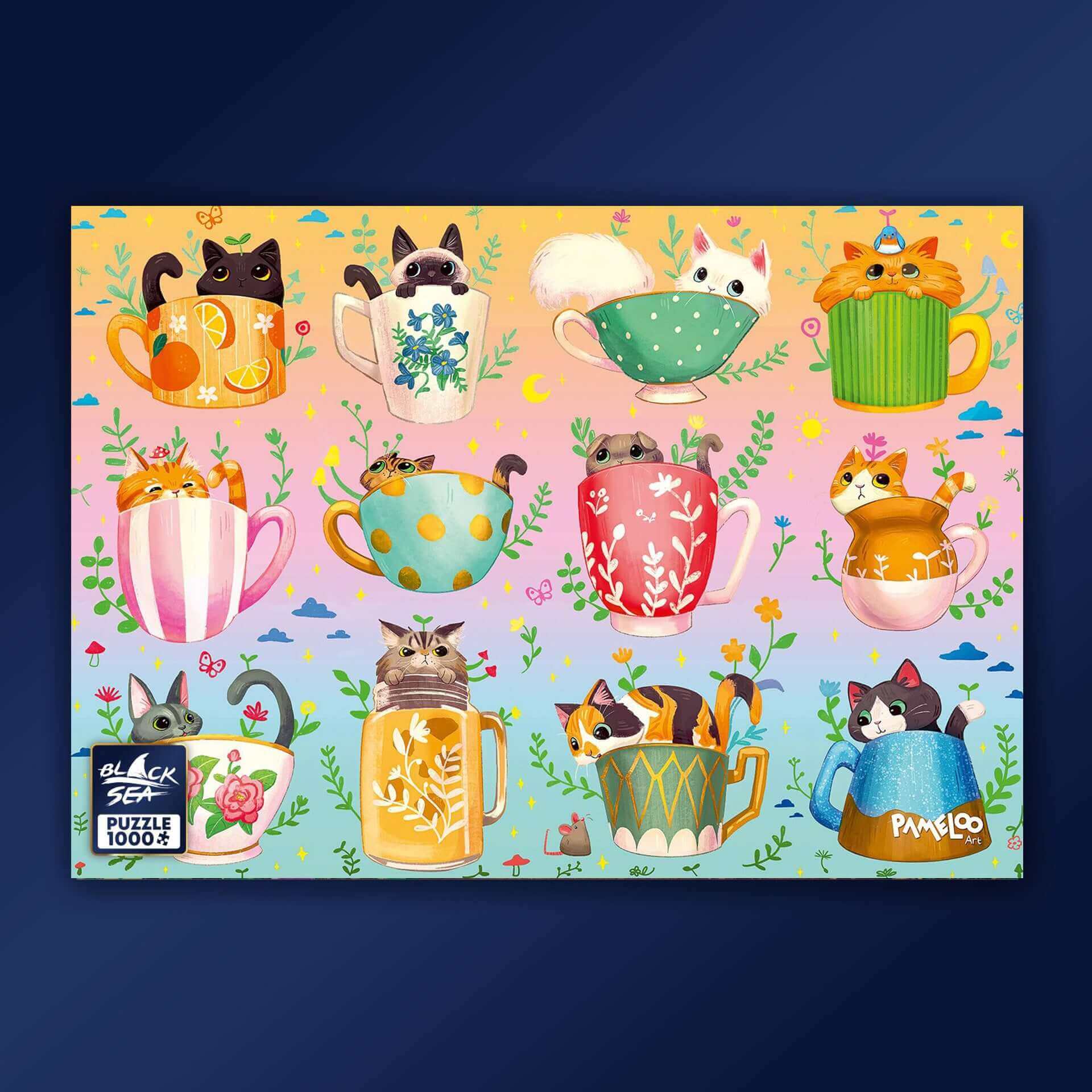 Cats in Windows 1000 Piece Jigsaw Puzzle