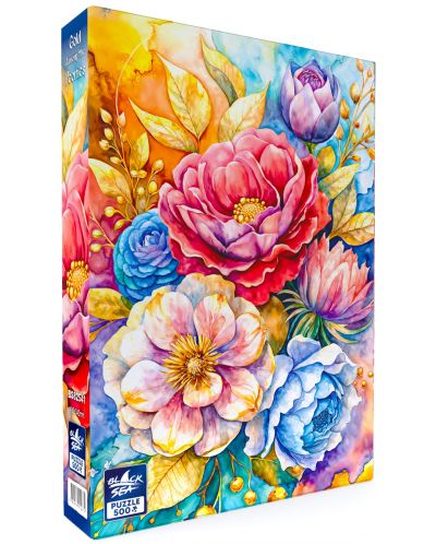 Gold Among the Peonies - 500 Pieces