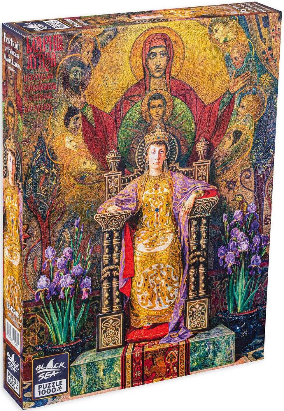 Puzzle Black Sea Premium 1000 pieces - Portrait of Princess Maria Louisa, The majestic posthumous portrait of Princess Maria Louisa, made by the umatched Jan Mrkvicka was personally commissioned by Prince Ferdinand. The work is full of symbols and present