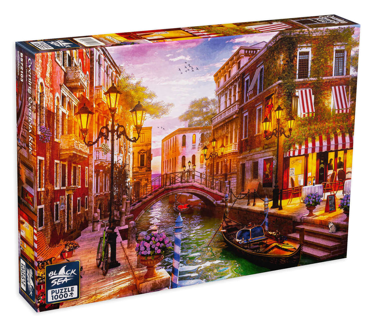 Puzzle Black Sea 1000 pieces - Evening Gondola Ride, --