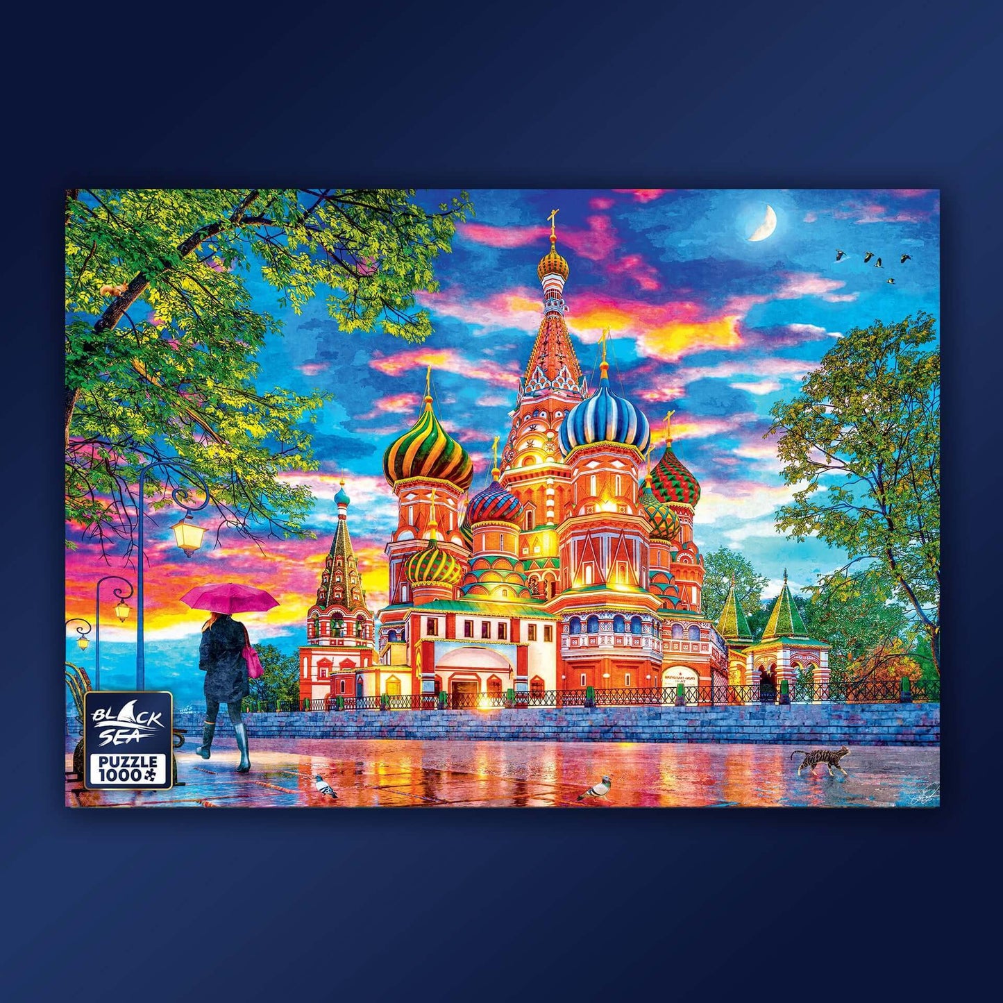 Puzzle Black Sea 1000 pieces - Sunset over the Red Square, The setting of the sun turns the Red Square into a fairytale. The unique colours come together to create a melody of lovely details, a harmony of elegant objects that turns one of Moscow’s landmar