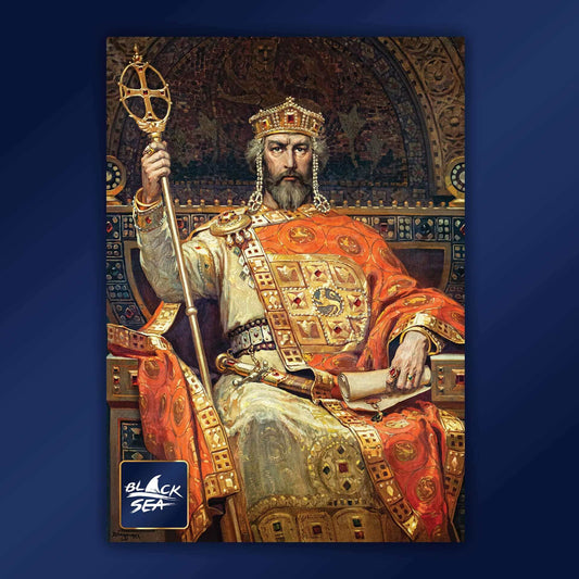 Puzzle Black Sea 1000 pieces - Tzar Simeon I the Great, Tzar Simeon I the Great is a Bulgarian ruler; he reigned from 893 to 927. Simeon the Great is the symbol of power, strength and cultural prosperity. His skillful home and foreign policies, along with