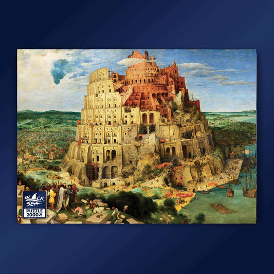 Puzzle Black Sea 2000 pieces - The Tower of Babel, And the people said “Come, let us build ourselves a city, with a tower that reaches to the heavens, so that we may make a name for ourselves”. And the great construction began. The Lord came down to see t