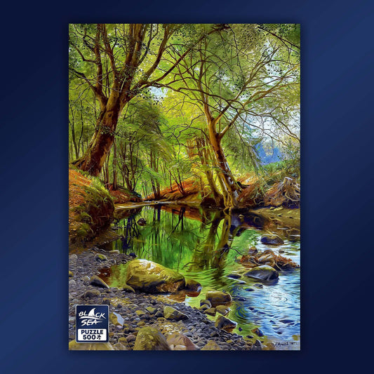 Puzzle Black Sea 500 pieces - A Woodland Stream, -