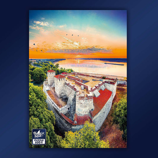 Puzzle Black Sea 500 pieces - Baba Vida Fortress, Vladislav Terziyski is not only a photographer, he is an adventurer and a true lover of the mountain. For more than 10 years he takes up the challenge to conquer the most inaccessible places and battle the