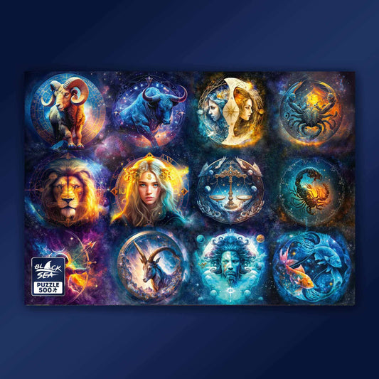 Puzzle Black Sea 500 pieces - Signs of the Zodiac, -