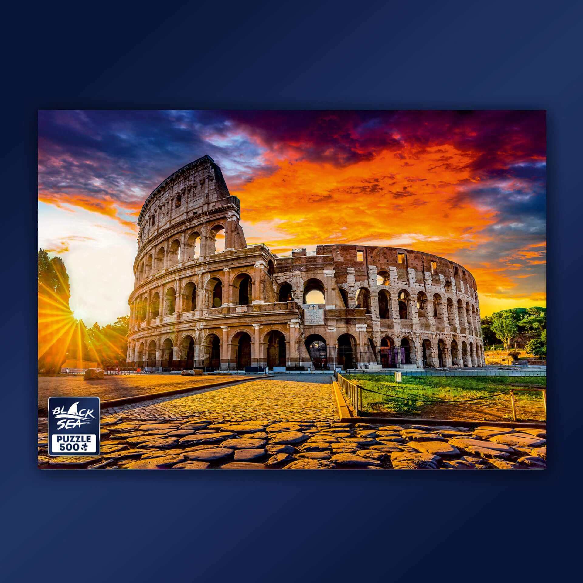 Puzzle Black Sea 500 pieces - Sunset over the Colosseum, -