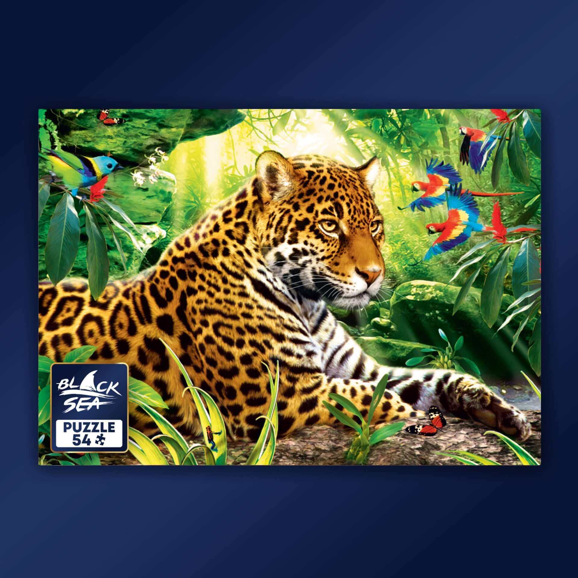Mini puzzle Black sea 54 pieces - Tiger Family in the Jungle, -