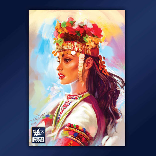 Puzzle Black Sea Premium 1000 pieces - Albena, Beautiful Albena is a character created by one of Bulgaria’s most famous writers, Yordan Yovkov. Despite the sin she committed she still enchants with her beauty and her humility and manages to transform hatr