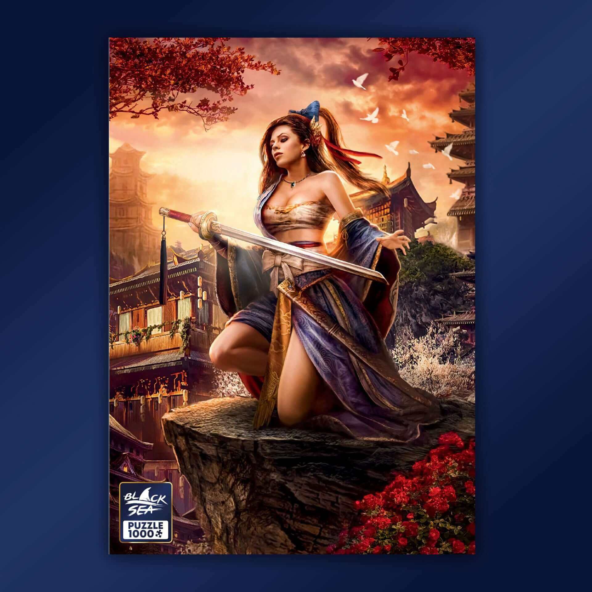 Puzzle Black Sea Premium 1000 pieces - Ronin, Mysterious and unpredictable, the woman warrior combines the beauty of the dance and the inevitability of death. Her fate has forever sealed her and her sword, that is much more than a weapon - it is her faith