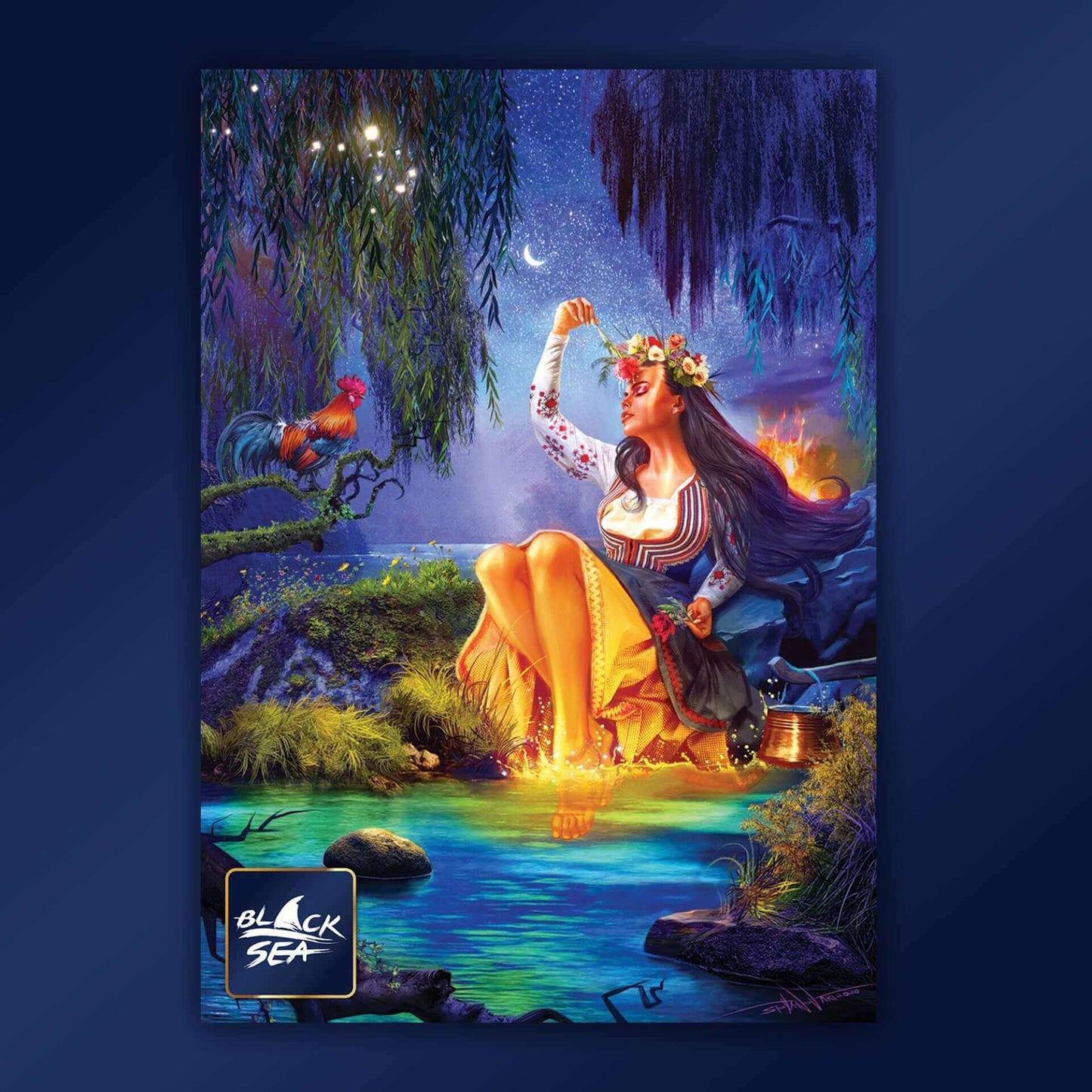 Puzzle Black Sea Premium 1000 pieces - Samodiva, The legend warns: roam not in the gloomy woods after dark, for evil will find you. The rays of the moon will reveal the beauty of the samodiva, the woodland fairy of these lands, unearthly but deadly. O how