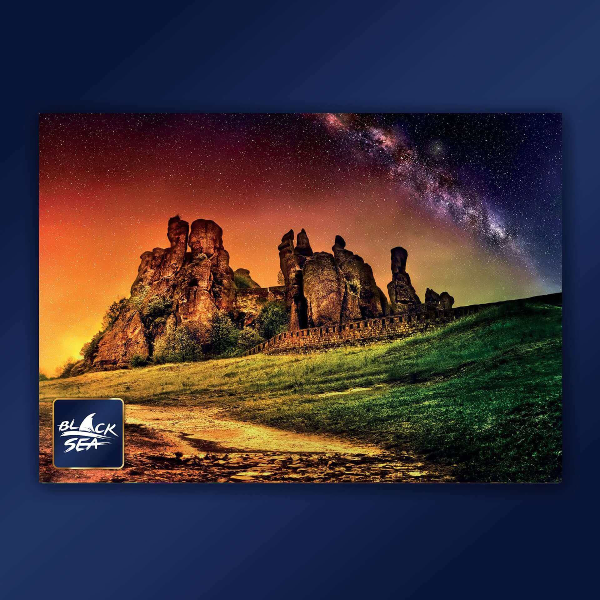 Puzzle Black Sea Premium 1000 pieces - The Belogradchik Rocks, The rock formations near the town of Belogradchik are among the most special natural phenomena in Bulgaria. They occupy an area about 30 km long, and 3 to 5 km wide, and they reach 200 metres