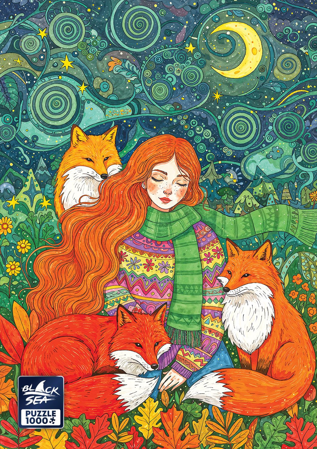 The Autumn Girl 1000 piece jigsaw puzzle – finished picture