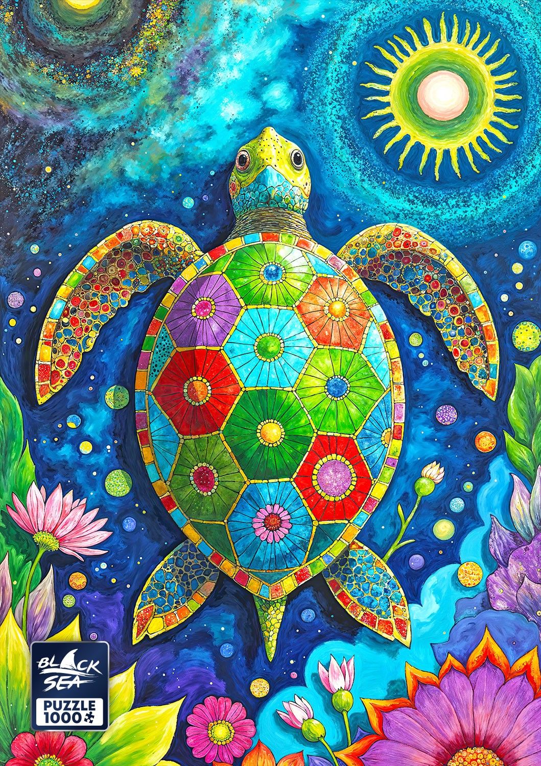 Turtle in the Starry Ocean 1000 piece jigsaw puzzle – finished picture