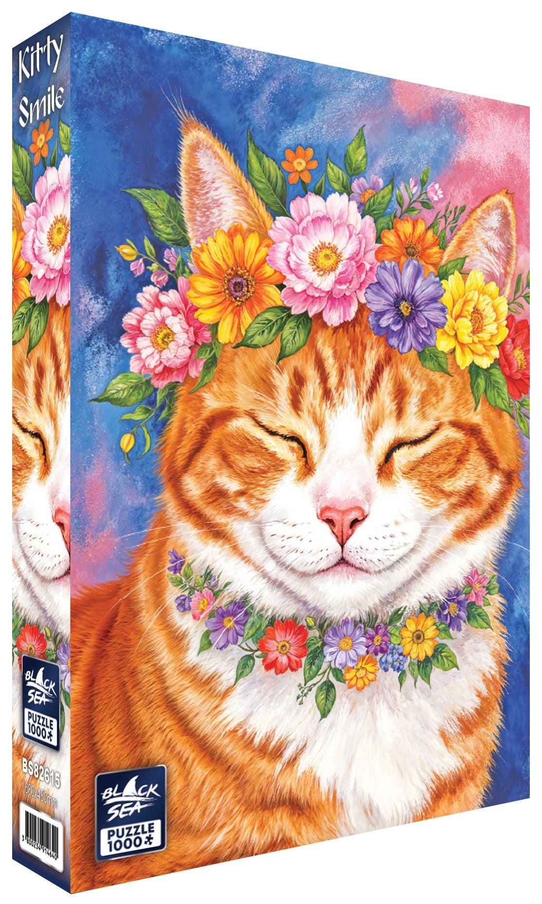 Kitty Smile 1000 piece jigsaw puzzle by Black Sea Puzzles – box