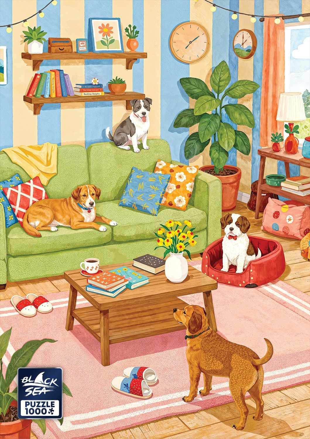 Doggy Comfort 1000 piece jigsaw puzzle – finished picture
