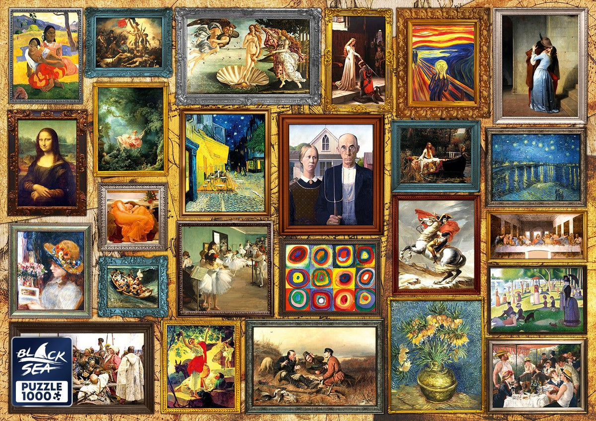 World's Greatest Paintings 1000 piece jigsaw puzzle – finished picture