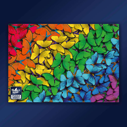 Puzzle Black Sea 1000 pieces - Butterfly Rainbow