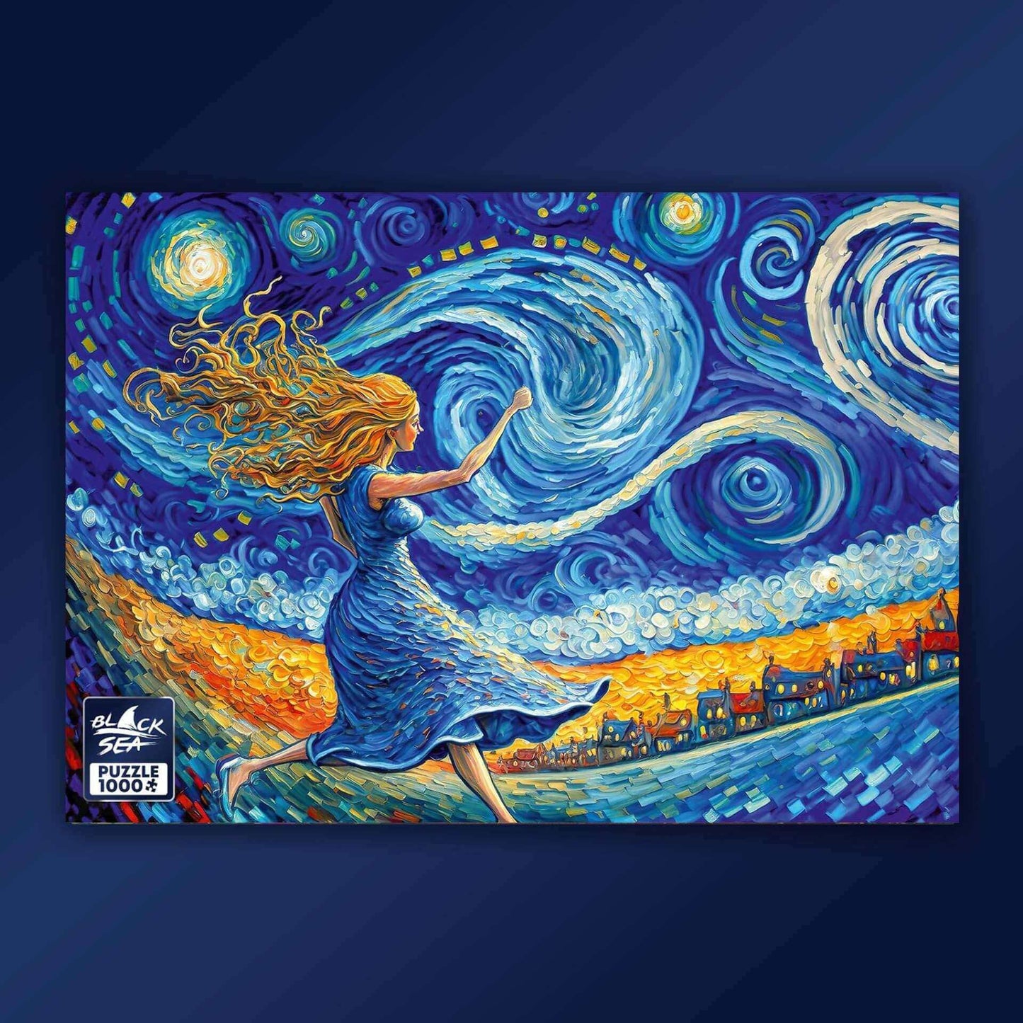 Puzzle Black Sea 1000 pieces - Walk In The Starry Night