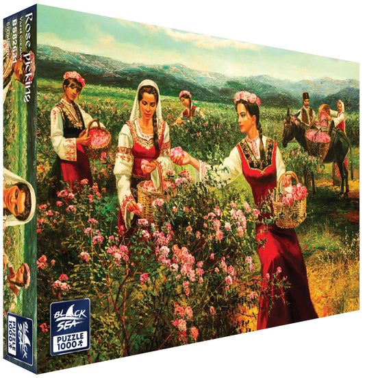Rose Picking 1000 piece jigsaw puzzle by Black Sea Puzzles – box