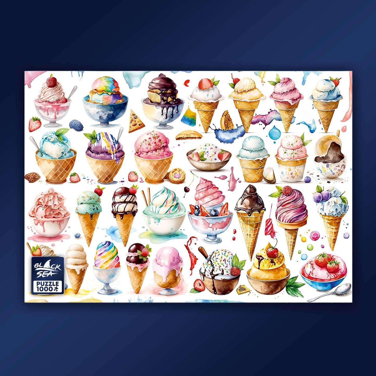 Puzzle Black Sea 1000 pieces - Ice Cream Temptations