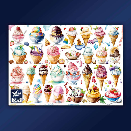 Puzzle Black Sea 1000 pieces - Ice Cream Temptations