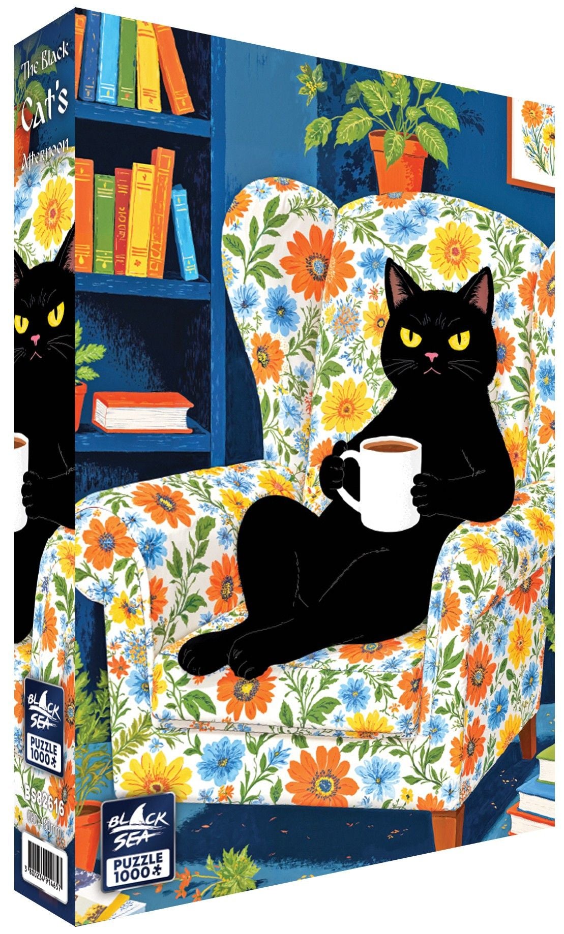 The Black Cat's Afternoon 1000 piece jigsaw puzzle by Black Sea Puzzles – box