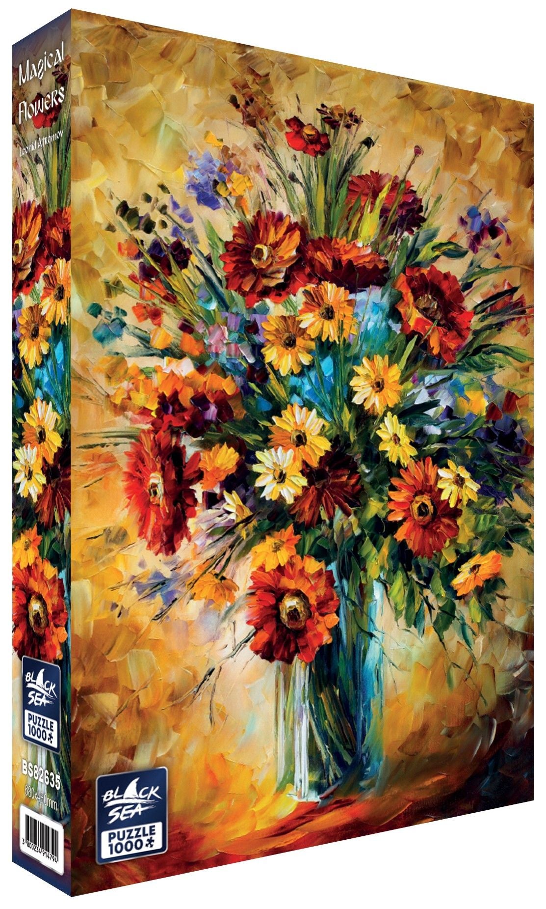 Magical Flowers 1000 piece jigsaw puzzle by Black Sea Puzzles – box