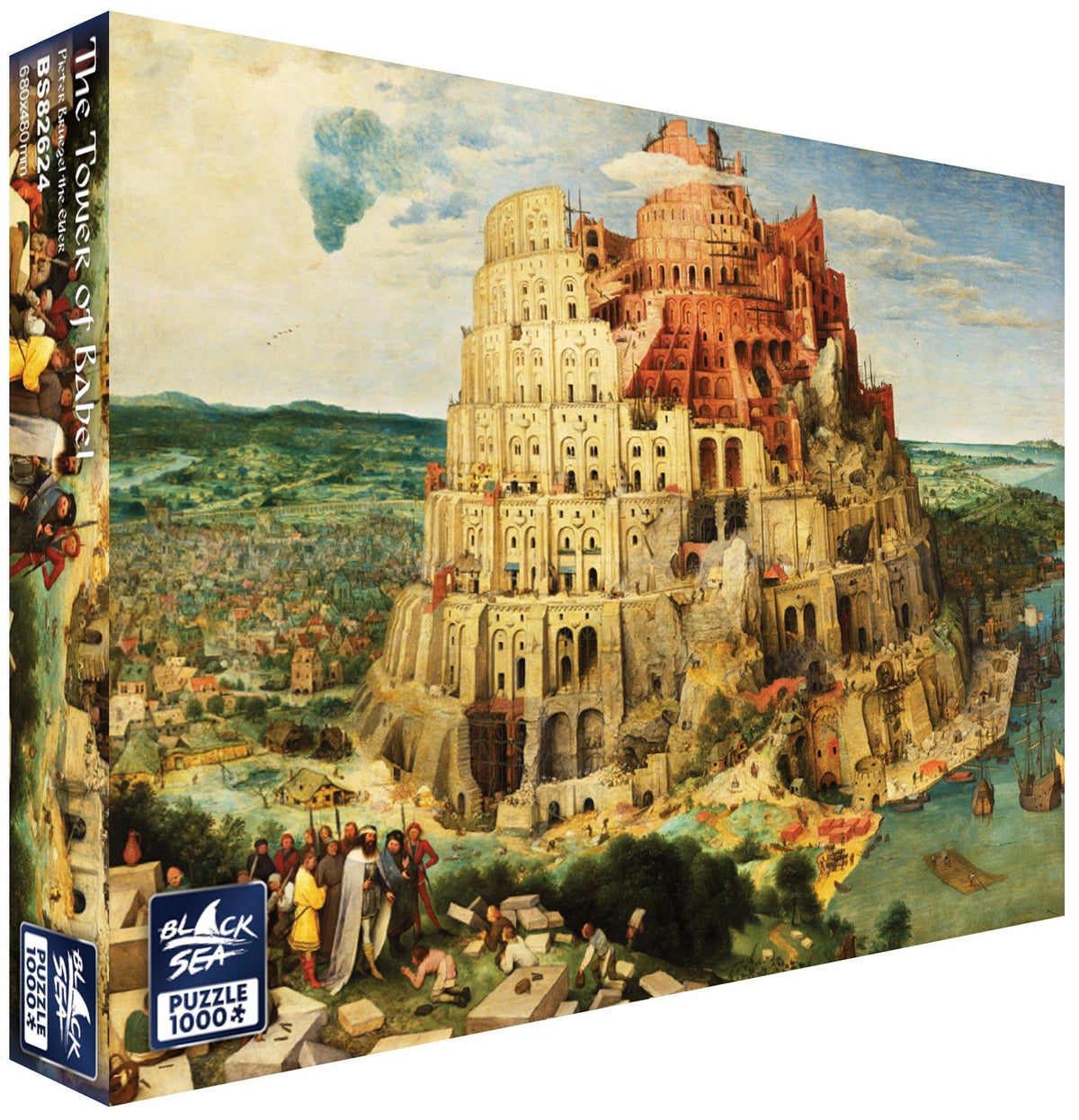The Tower of Babel 1000 piece jigsaw puzzle by Black Sea Puzzles – box