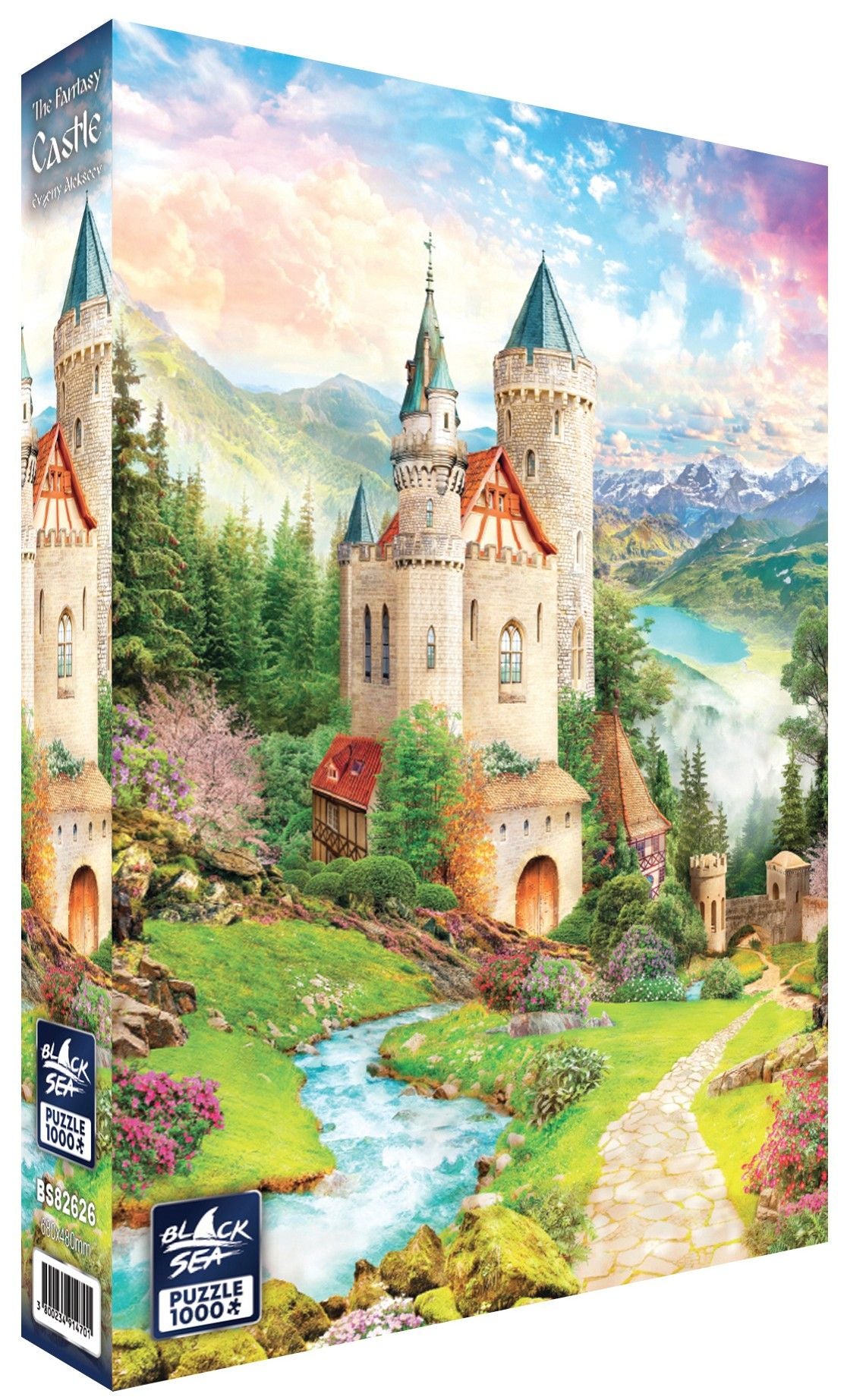 The Fantasy Castle 1000 piece jigsaw puzzle by Black Sea Puzzles – box