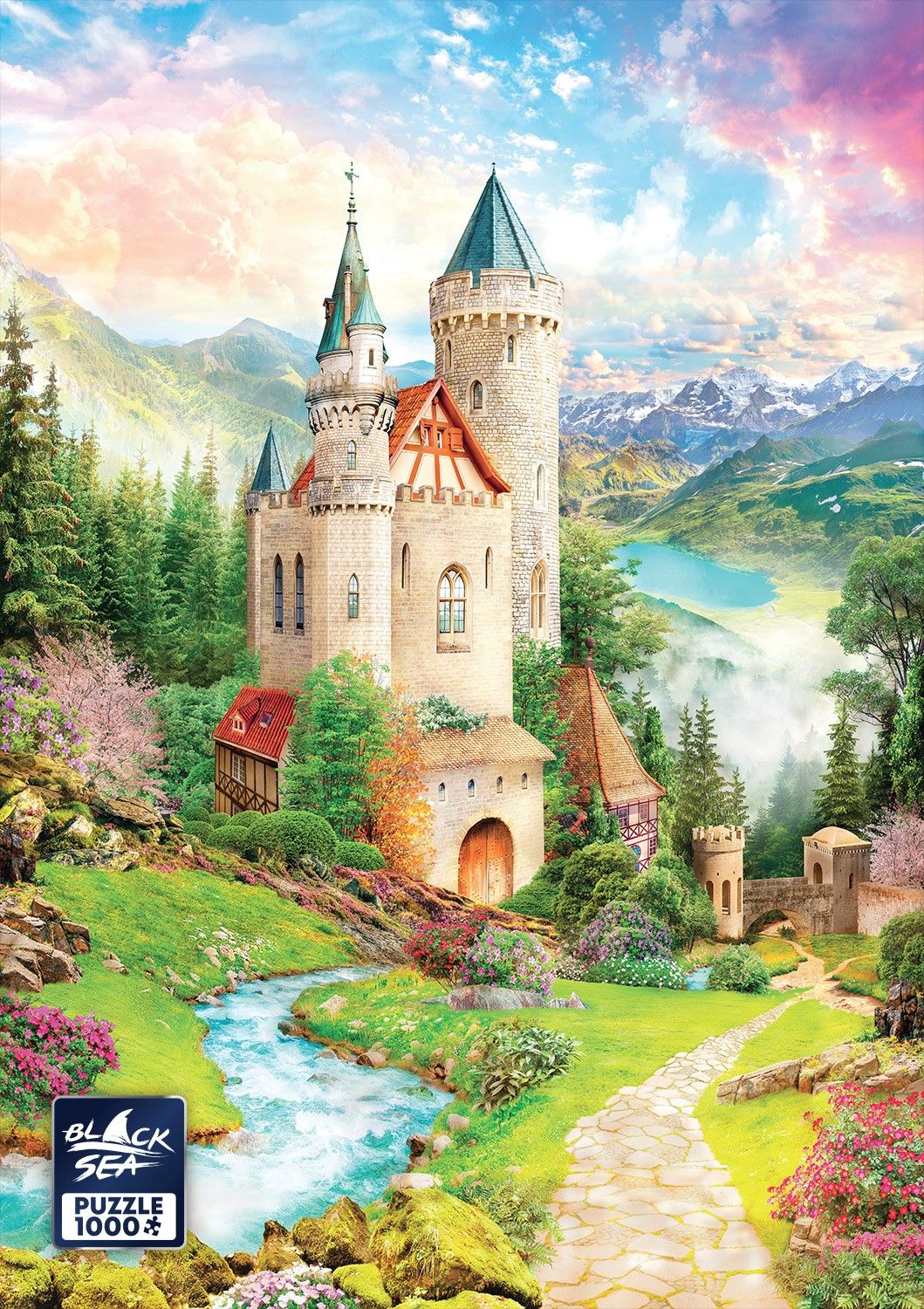 The Fantasy Castle 1000 piece jigsaw puzzle – finished picture