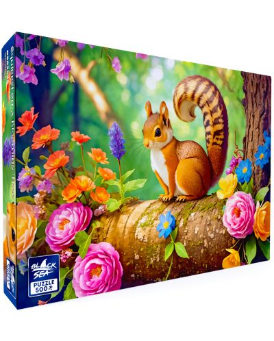 Squirrel on a Blooming Tree - 500 Pieces