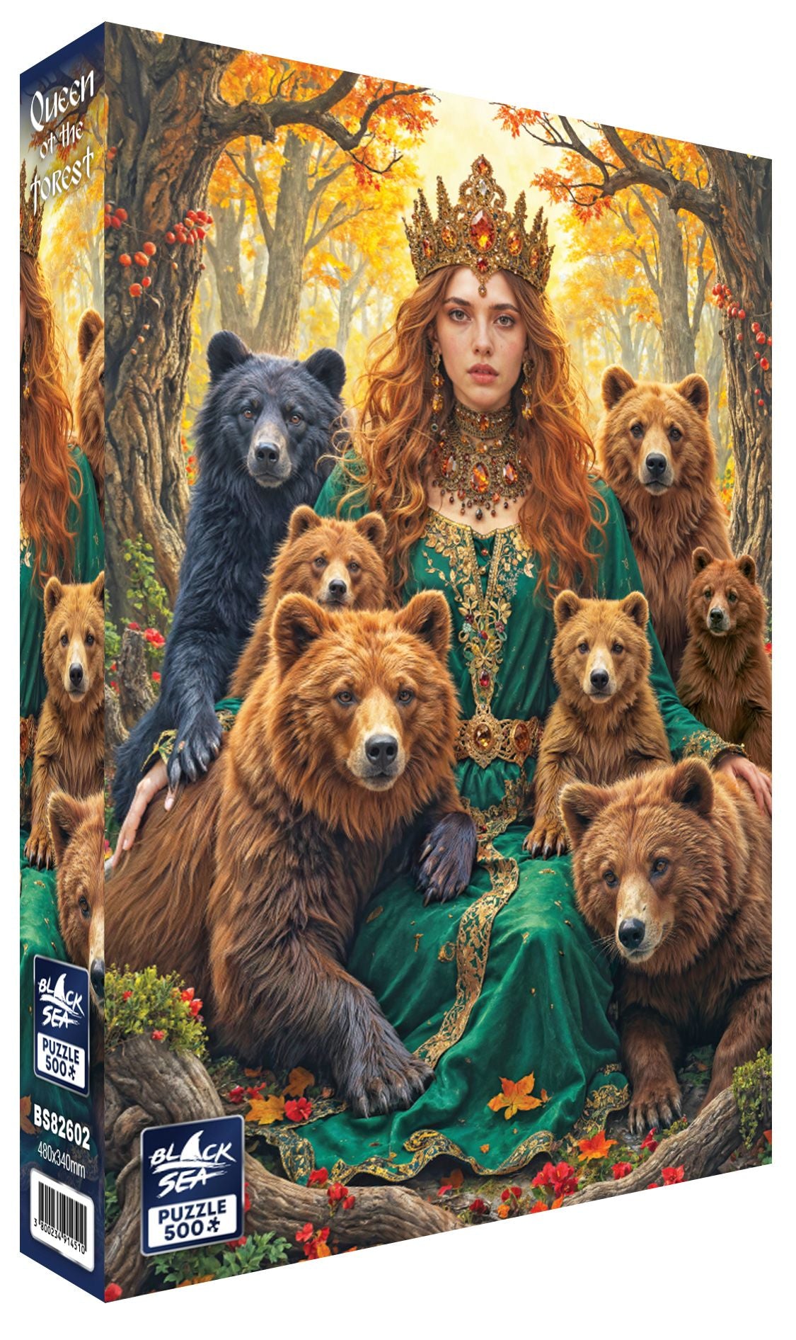 Queen of the Forest 500 piece jigsaw puzzle by Black Sea Puzzles – box