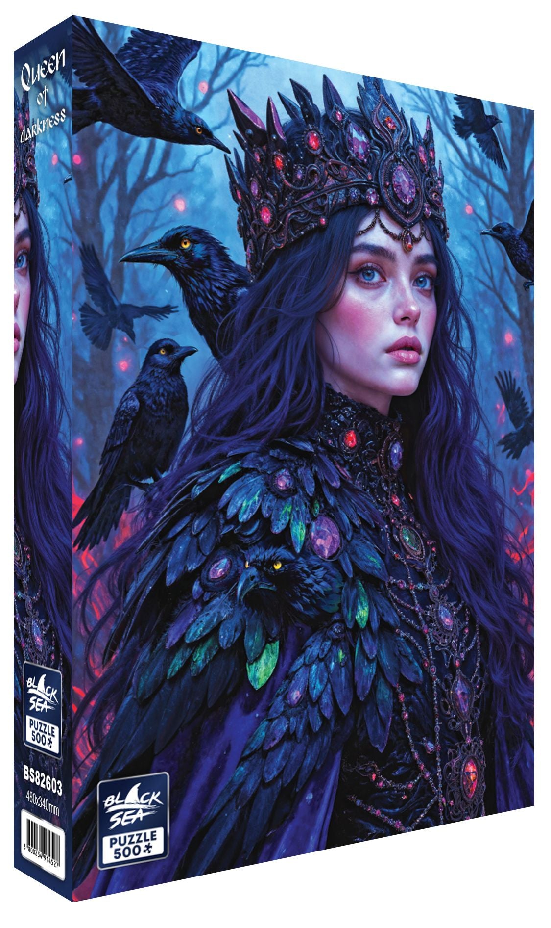 Queen of Darkness 500 piece jigsaw puzzle by Black Sea Puzzles – box