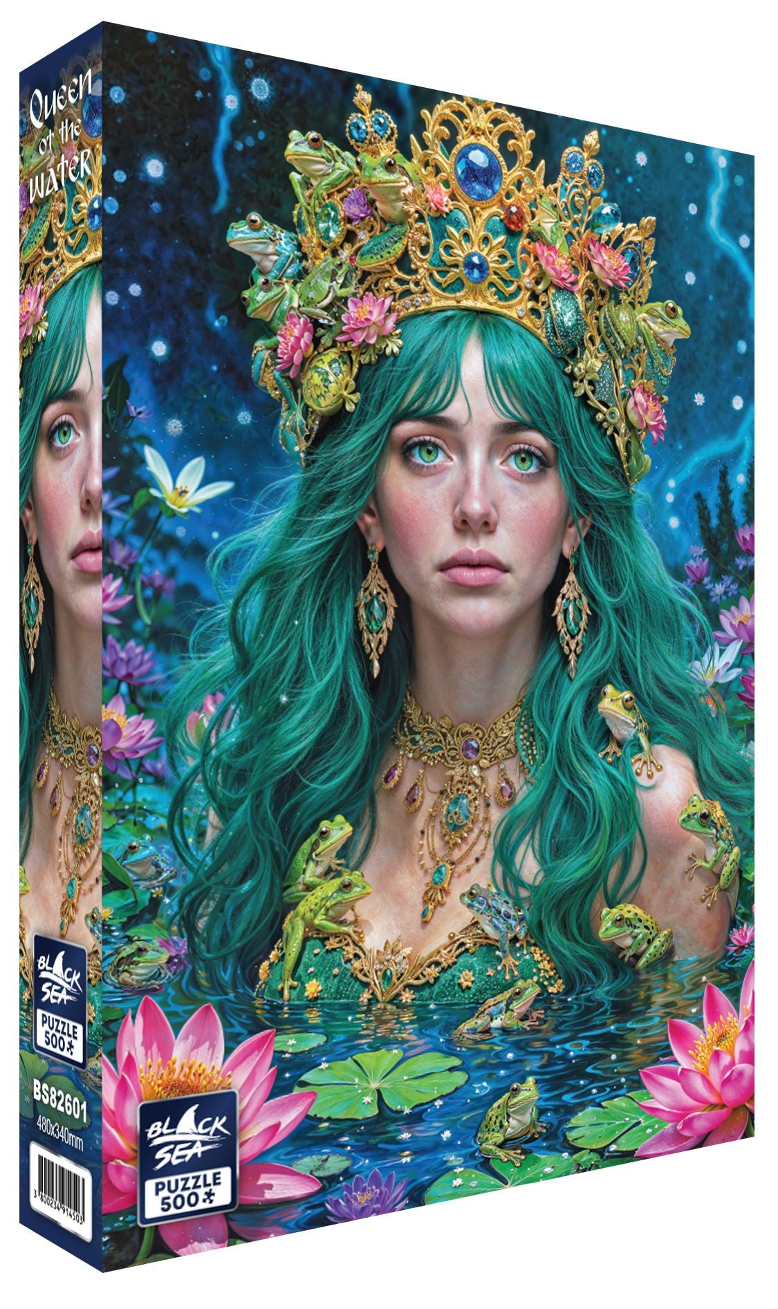 Queen of the Water 500 piece jigsaw puzzle by Black Sea Puzzles – box