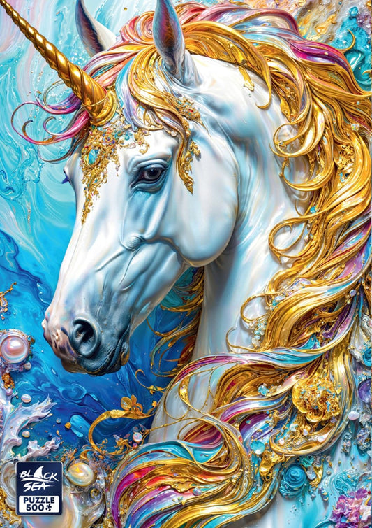 Puzzle Black Sea 500 pieces - Precious creatures: Unicorn