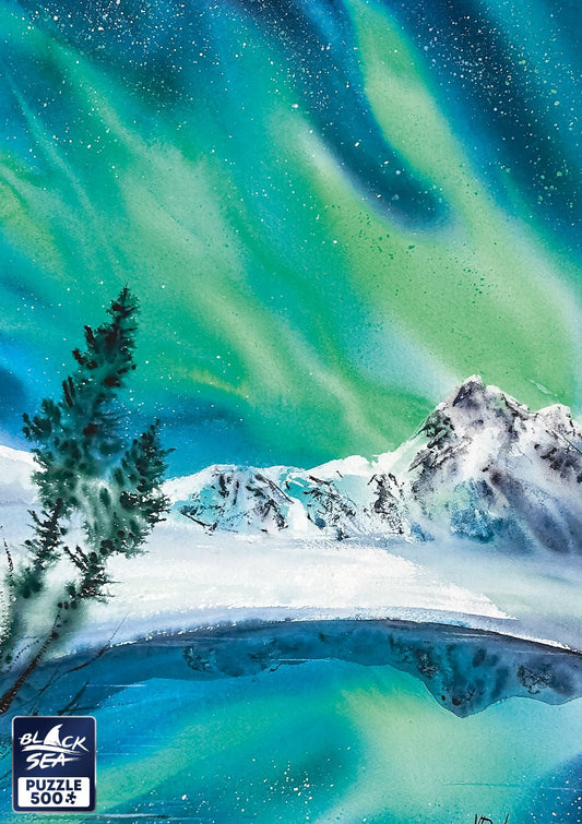 Puzzle Black Sea 500 pieces - The Northern Lights