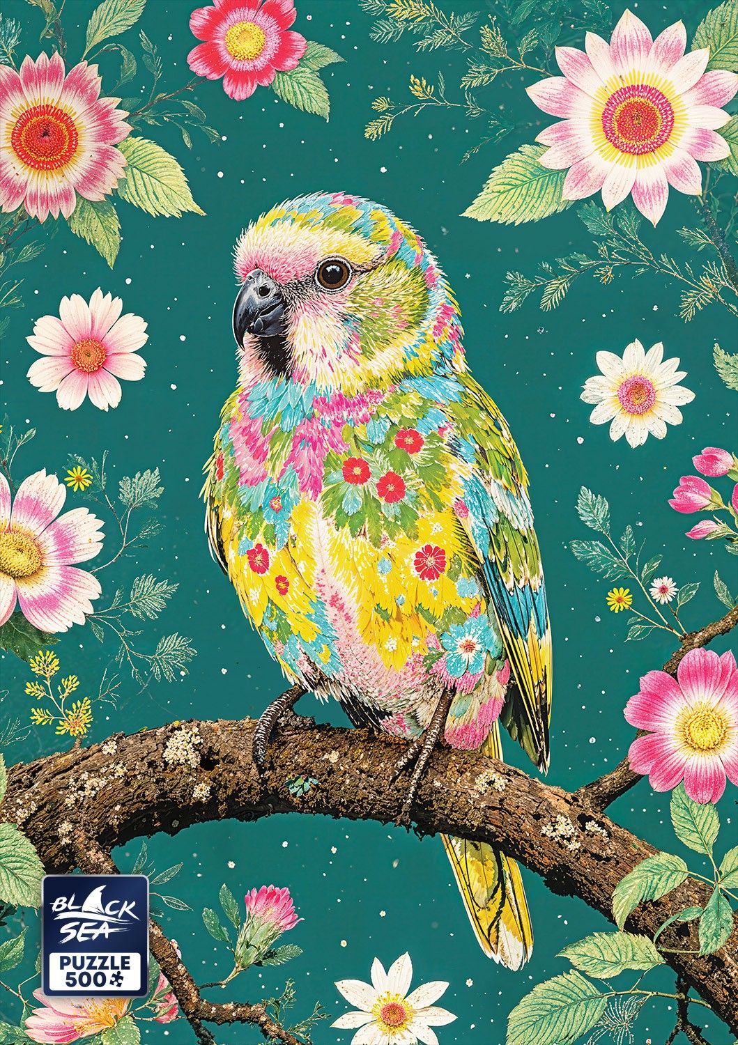 Tropical Little Parrot 500 piece jigsaw puzzle – finished picture