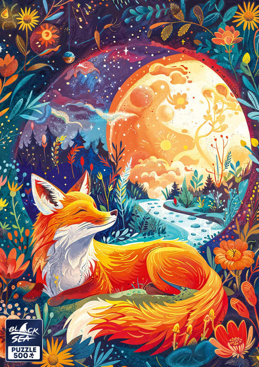 Puzzle Black Sea 500 pieces - Into the fox’s dreams
