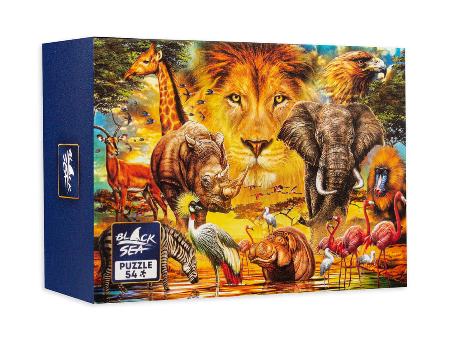 Mini puzzle Black sea 54 pieces - King of the Jungle, -