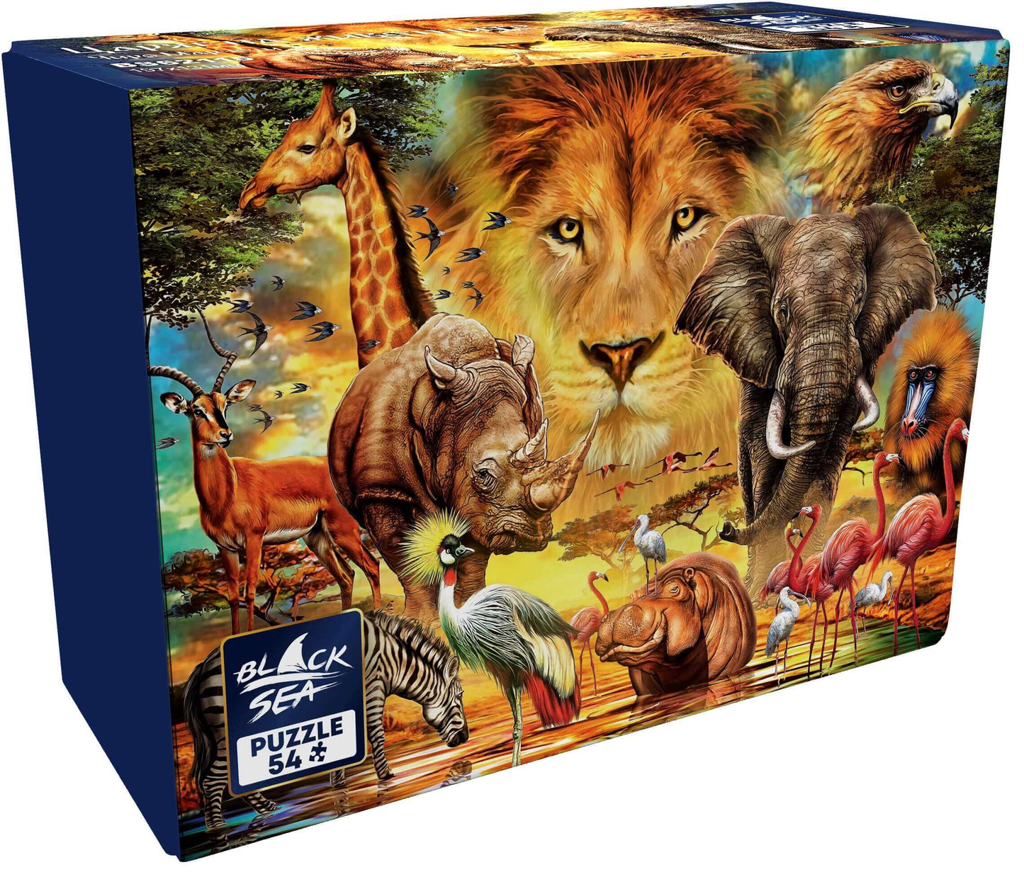 Mini puzzle Black sea 54 pieces - King of the Jungle, -
