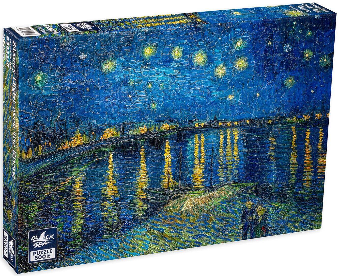Puzzle Black Sea 500 pieces - Starry Night over the Rhone