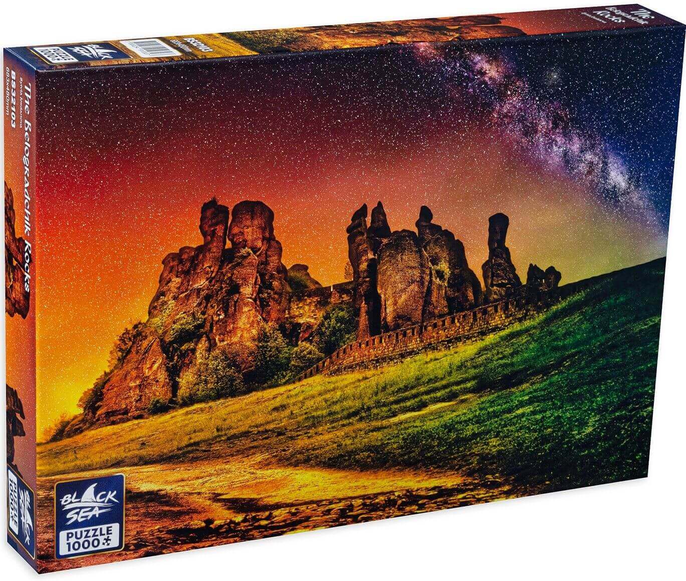 Puzzle Black Sea Premium 1000 pieces - The Belogradchik Rocks, The rock formations near the town of Belogradchik are among the most special natural phenomena in Bulgaria. They occupy an area about 30 km long, and 3 to 5 km wide, and they reach 200 metres