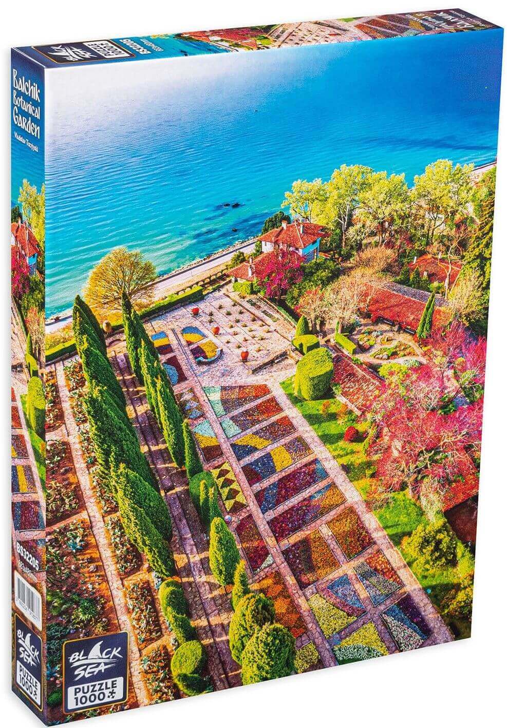 Puzzle Black Sea Premium 1000 pieces - Balchik Botanical Garden, The exceptional work of Vladislav Terziiski invites us to enjoy the beauty of nature, which reigns in the Botanical Garden in Balchik. It tells a story about the harmony between the plants’