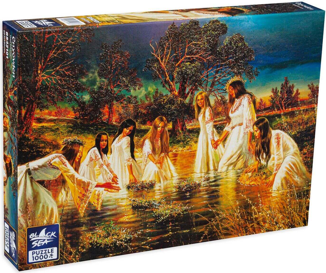 Puzzle Black Sea Premium 1000 pieces - Enyovden, Midsummer's Day is known as Enyovden in Bulgaria and is one of the dearest folklore celebrations in Bulgaria, loaded with the magic of herbal scent, water, fire and the Sun. According to the tradition, on t