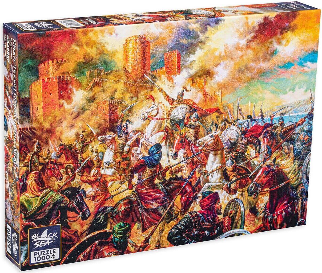 Puzzle Black Sea Premium 1000 pieces - Khan Tervel Defeats the Arabs, 13 centuries ago Europe's destiny and the future of the continent was decided on the Balkans. One of history's most glorious moments is the battle between the Arabs and Khan Tervel who
