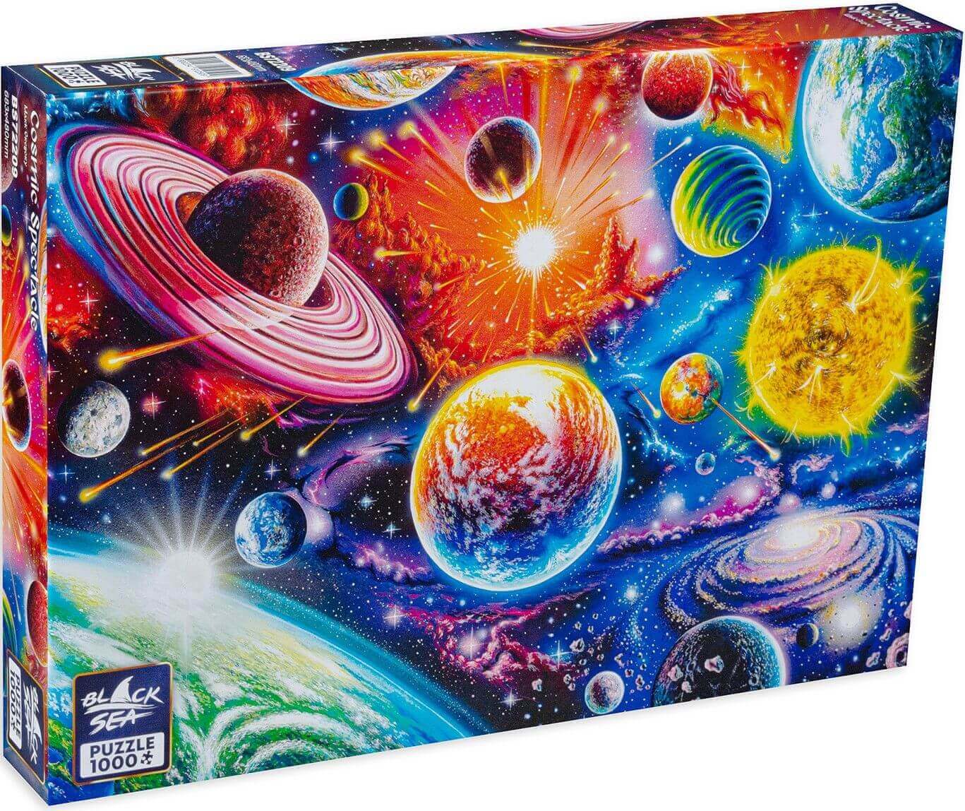 Puzzle Black Sea Premium 1000 pieces - Cosmic Spectacle, A spectacle of colors - this is the first impression when we see Mark Gregory’s painting, recreating the Space. The abundance of nuances and details turns this space scene into an exceptional puzzle