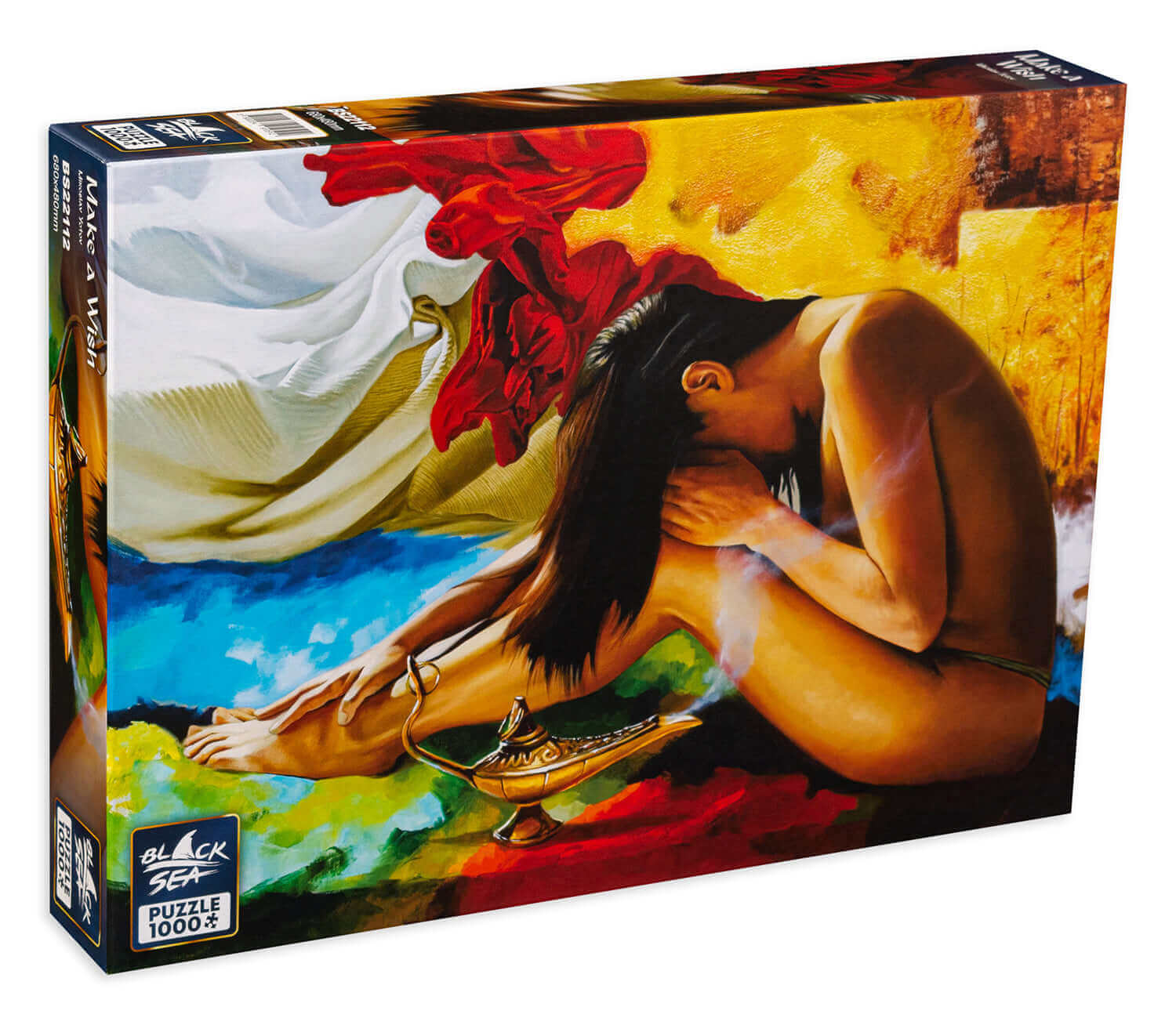 Puzzle Black Sea 1000 pieces - Make a Wish, When you take the magic lamp in your hands, you can open all doors before you. Fame, wealth, immortality? Anything you think of today can become a reality tomorrow. All you need to do is make a wish.Miroslav Yot