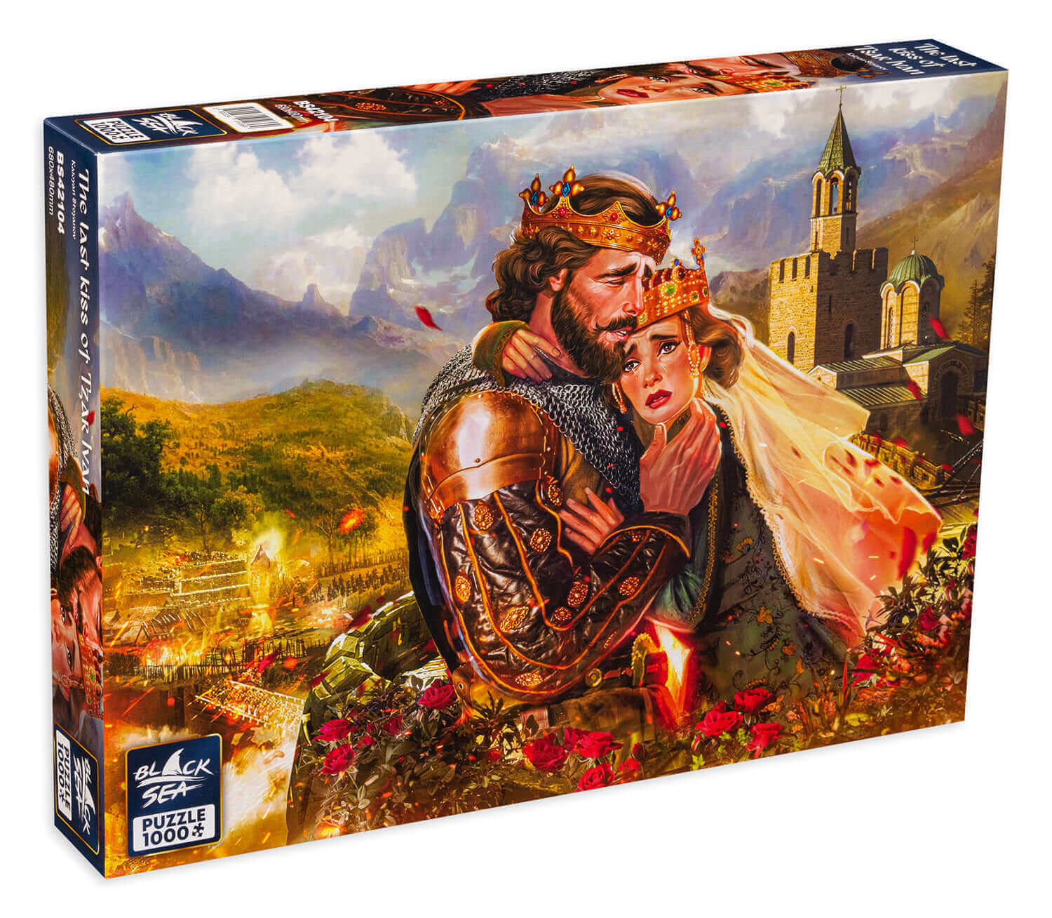 Puzzle Black Sea 1000 pieces - The last kiss of Tzar Ivan, The battle for Tarnovgrad went on for months. The siege was merciless, cruel, but the Bulgarian soldiers stood against their enemy without fear. The capital was engulfed by fierce fires, there was