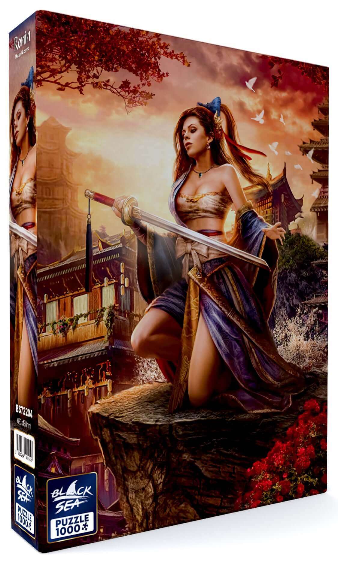 Puzzle Black Sea Premium 1000 pieces - Ronin, Mysterious and unpredictable, the woman warrior combines the beauty of the dance and the inevitability of death. Her fate has forever sealed her and her sword, that is much more than a weapon - it is her faith